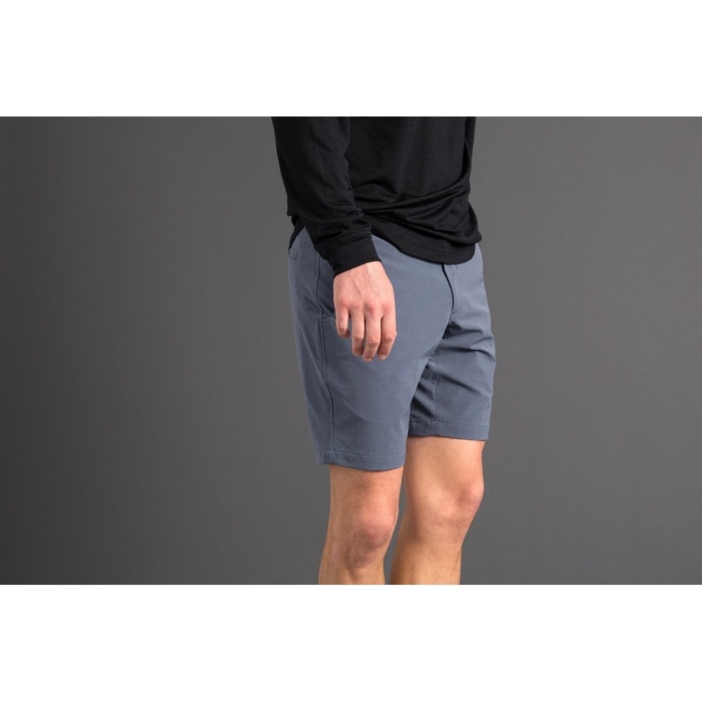 Outlier Free Way Ultra  Shorts Mens 33 Smoke Indigo Blue Stretch Technical OG